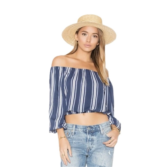 Show me your Mumu Off Shoulder Crop Top - Picture 1 of 8